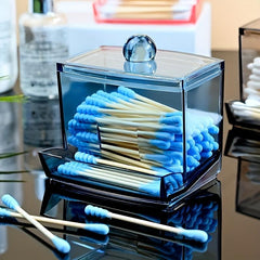 Clear Acrylic Cotton Swab Stick Holder Organizer Case
