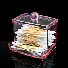 Clear Acrylic Cotton Swab Stick Holder Organizer Case