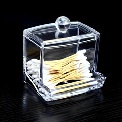 Clear Acrylic Cotton Swab Stick Holder Organizer Case
