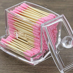 Clear Acrylic Cotton Swab Stick Holder Organizer Case
