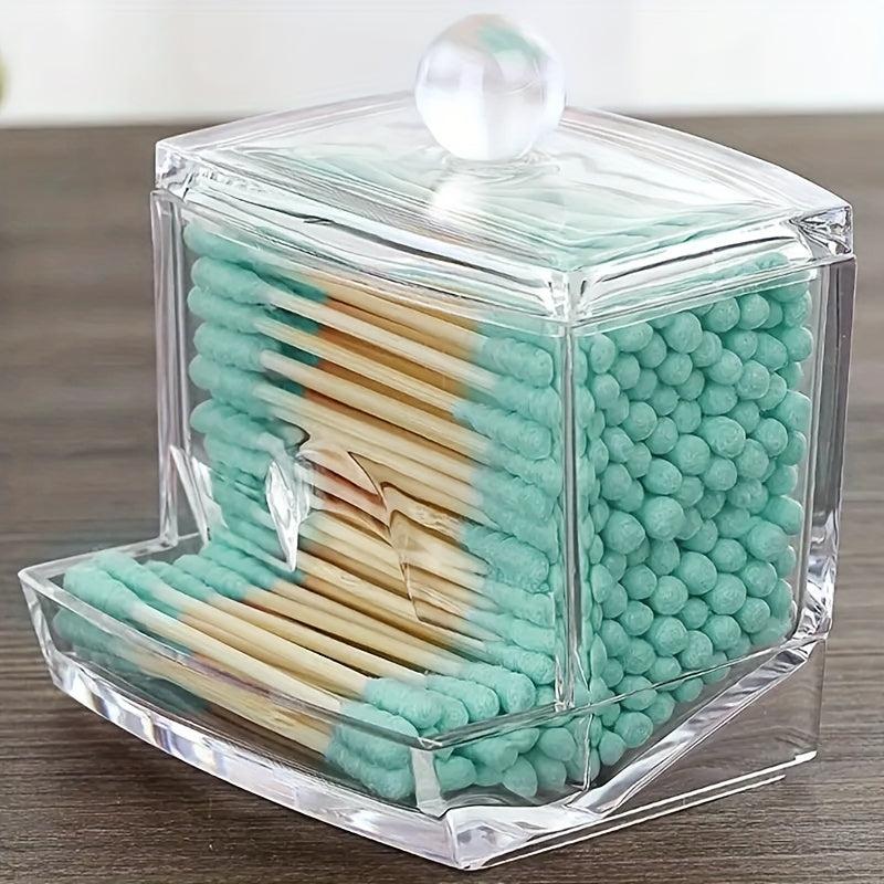 Clear Acrylic Cotton Swab Stick Holder Organizer Case