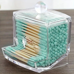 Clear Acrylic Cotton Swab Stick Holder Organizer Case
