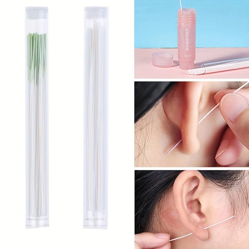 60pcs Ear Cleaning Line Set Herb Solution Paper Floss Ear Hole Tools Kit