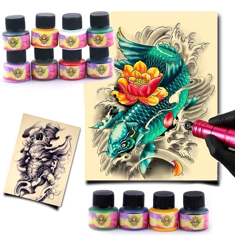 Tattoo Ink Set Professional Pigment Long Lasting Tattoo Supplies