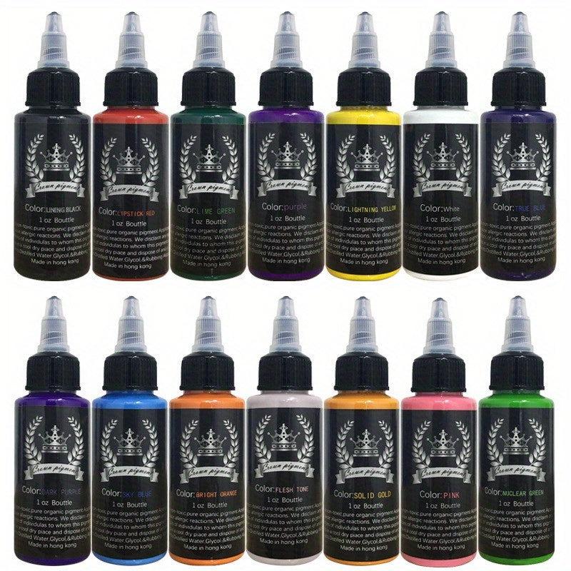 14 Colors Tattoo Ink Set Long Lasting Tattoo Painting Supplies