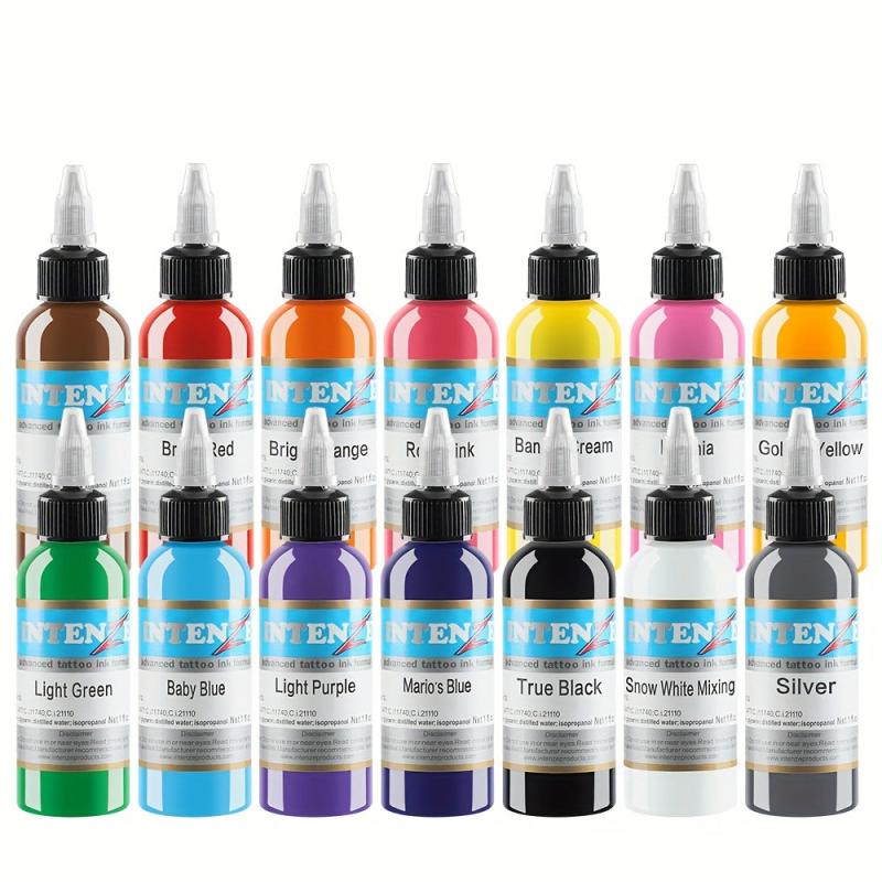 Professional Tattoos Ink Pigment Set 14 1oz 30ml English Ink