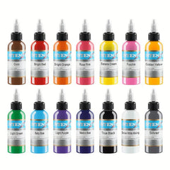 Professional Tattoos Ink Pigment Set 14 1oz 30ml English Ink