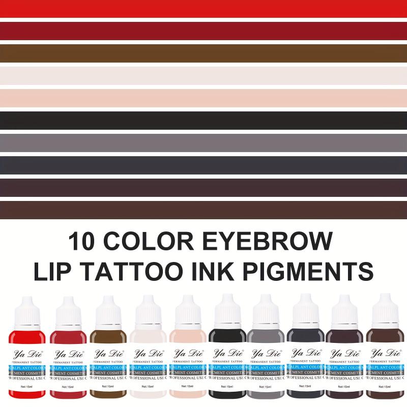10Pcs Eyebrow Lips Tattoo Permanent Makeup Ink Pigment