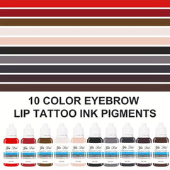 10Pcs Eyebrow Lips Tattoo Permanent Makeup Ink Pigment