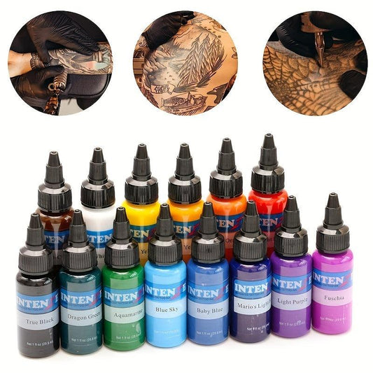 14 Colors Tattoo Ink Set Professional Tattoo Pigment Long Lasting Supplies