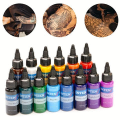 14 Colors Tattoo Ink Set Professional Tattoo Pigment Long Lasting Supplies