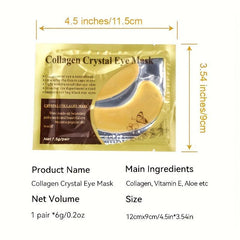 Golden Under Eye Crystal Mask for Puffy Eyes & Dark Circles Care