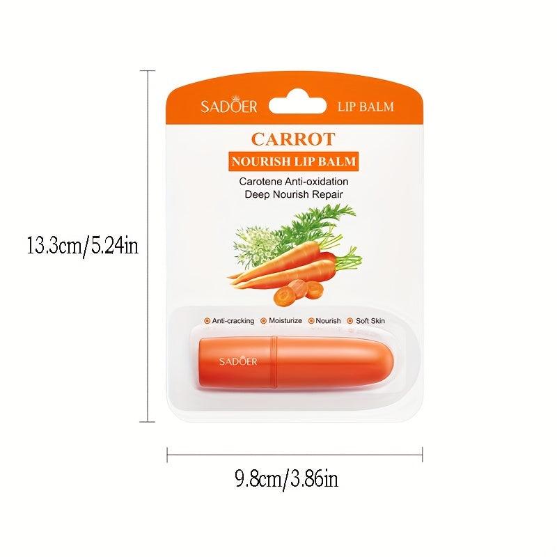 Carrot Nourishing Lip Balm Vitamin E Moisturizing Lipstick for Autumn Winter