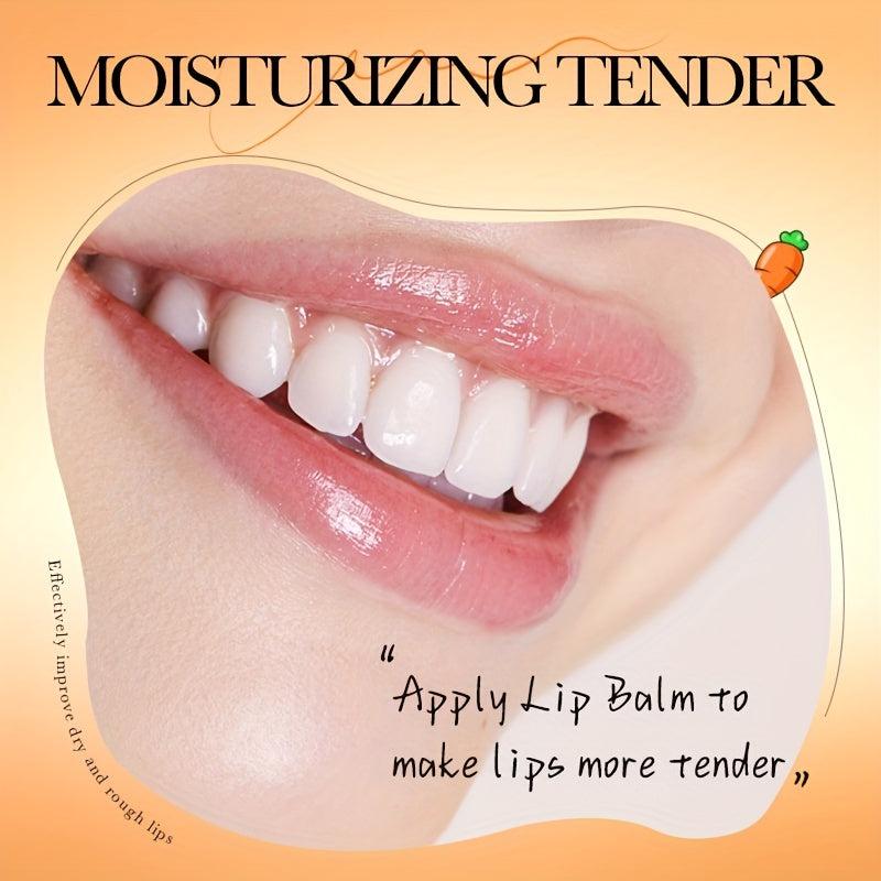 Carrot Nourishing Lip Balm Vitamin E Moisturizing Lipstick for Autumn Winter