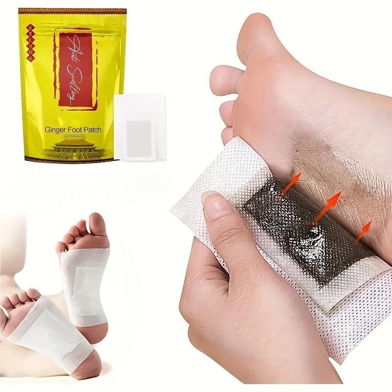 Ginger Foot Pads Anti Swelling Herbal Patch for Foot Care - 10pcs/20pcs