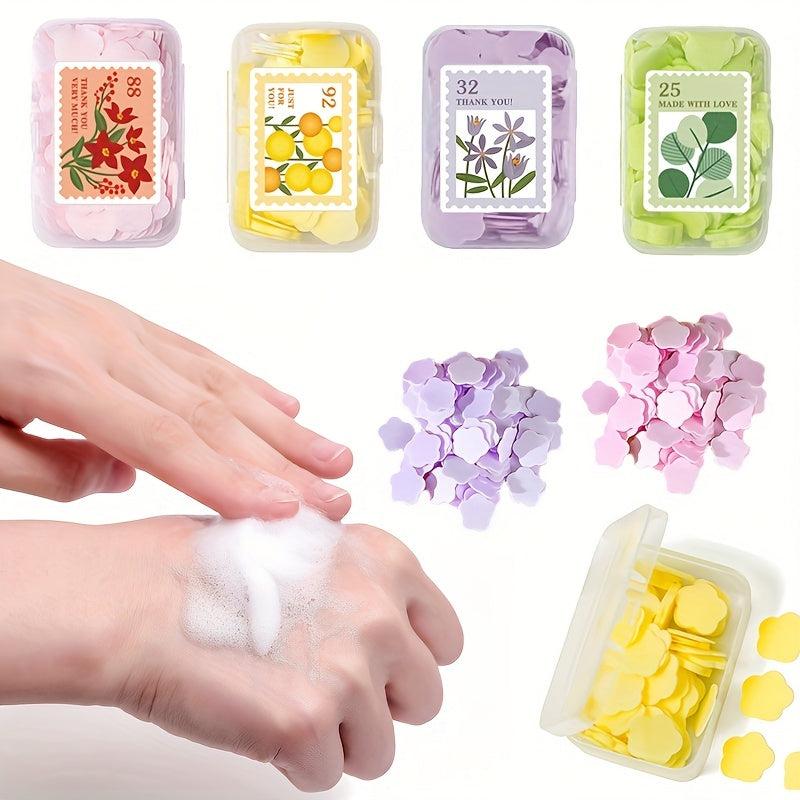 100pcs Summer Disposable Soap Tablets Portable Hand Washing Soap Paper