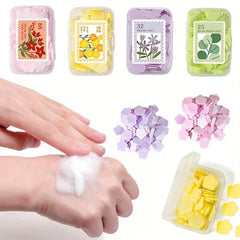 100pcs Summer Disposable Soap Tablets Portable Hand Washing Soap Paper