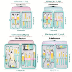 Gradient Manicure Set 18 in 1 Stainless Steel Professional Pedicure Kit