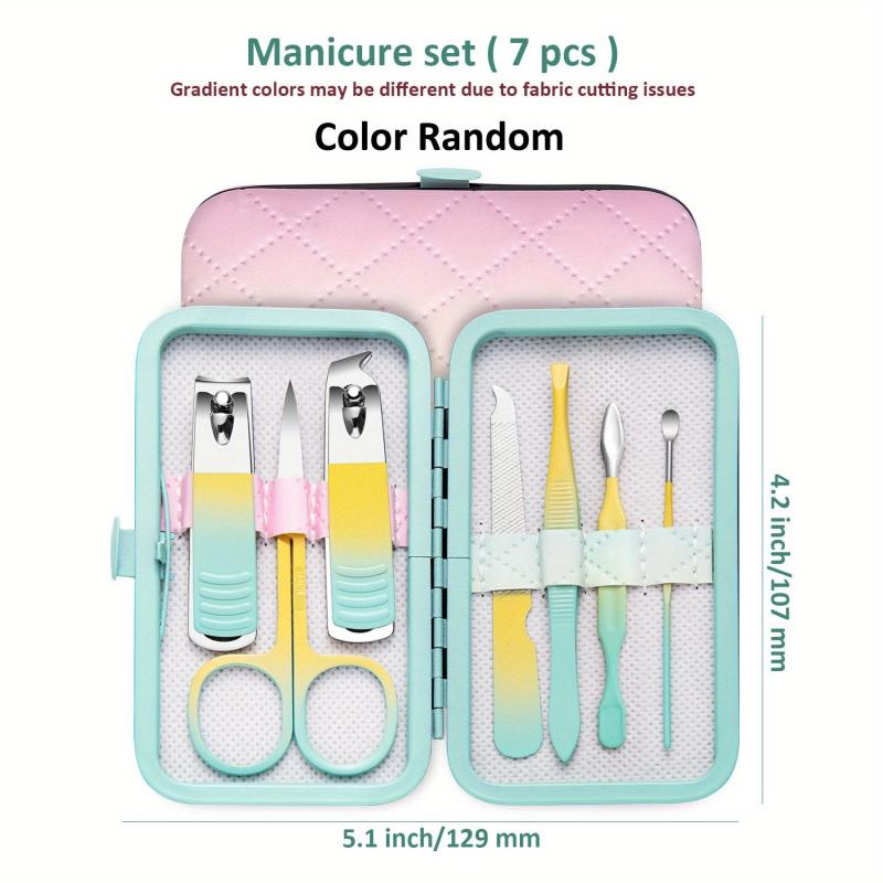 Gradient Manicure Set 18 in 1 Stainless Steel Professional Pedicure Kit