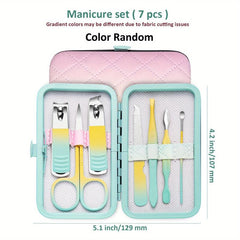 Gradient Manicure Set 18 in 1 Stainless Steel Professional Pedicure Kit