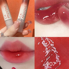 Coconut Lip Glaze Jelly Lip Gloss with Long Lasting Smudge Proof Finish