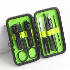 7-Piece Manicure Set Nail Clipper with Built-in File - Travel Grooming Tools Kit