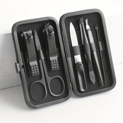 7-Piece Manicure Set Nail Clipper with Built-in File - Travel Grooming Tools Kit
