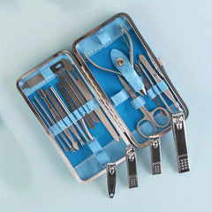 19 pcs Professional Stainless Steel Manicure Pedicure Set Nail Clippers Cutters