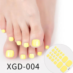 Toe Nail Polish Stickers Full Wraps Self Adhesive Toe Nail Tip