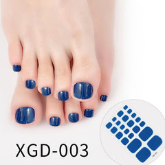 Toe Nail Polish Stickers Full Wraps Self Adhesive Toe Nail Tip