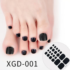 Toe Nail Polish Stickers Full Wraps Self Adhesive Toe Nail Tip