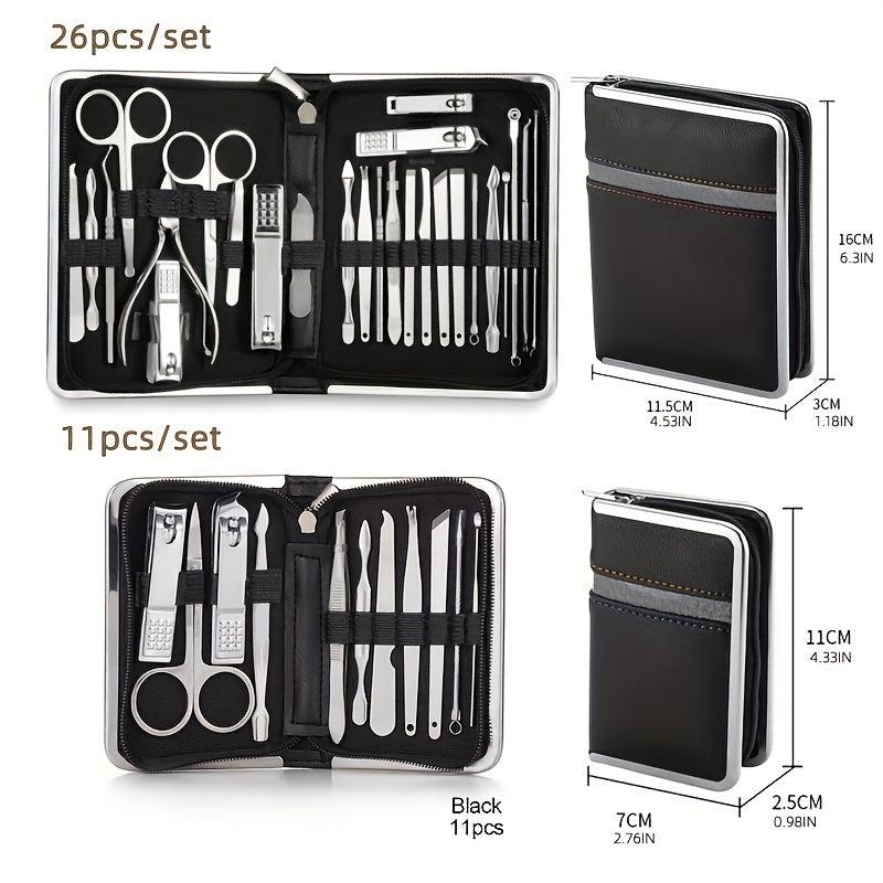26 Pcs Nail Clippers Manicure Set Stainless Steel Nail Cutter Scissor