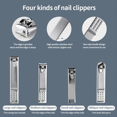 26 Pcs Nail Clippers Manicure Set Stainless Steel Nail Cutter Scissor