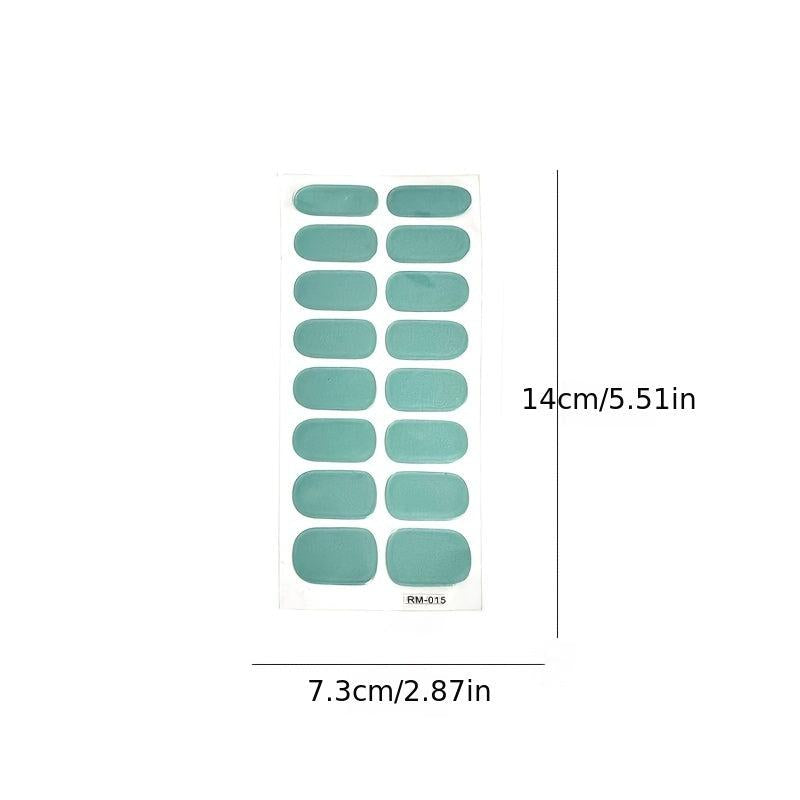Metal Nail Art Strip Wraps Full Cover Nail Stickers Self adhesive