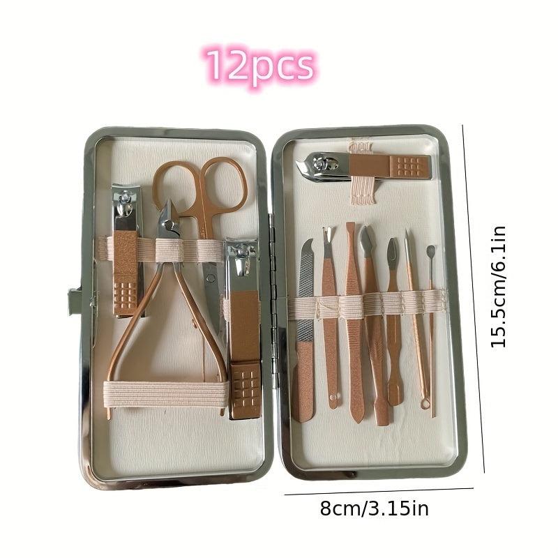 Rose Golden Nail Clipper Set 420 Stainless Steel Manicure Beauty Tools