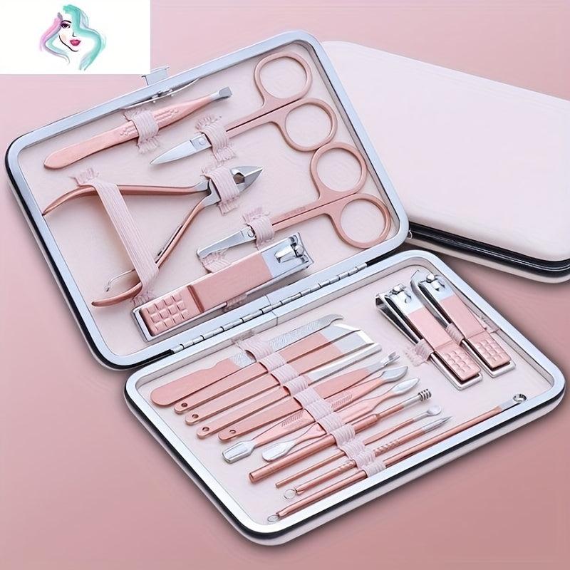 Rose Golden Nail Clipper Set 420 Stainless Steel Manicure Beauty Tools
