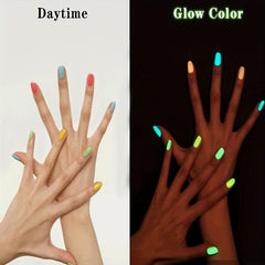 Neon Glitter Nail Powder Green Fluorescent Pigment