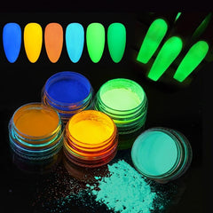 Neon Glitter Nail Powder Green Fluorescent Pigment
