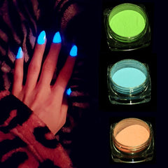 Neon Glitter Nail Powder Green Fluorescent Pigment