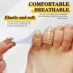 10pcs Silicone Toe Cover Sleeves With Holes