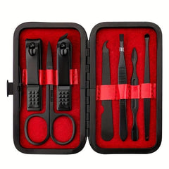 Men's Grooming Kit 7-in-1 Nail Care Set Travel Manicure Accessories
