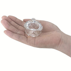 Clear Nail Art Dappen Dish With Lid Crystal Cup Glassware Tools