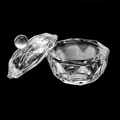 Clear Nail Art Dappen Dish With Lid Crystal Cup Glassware Tools