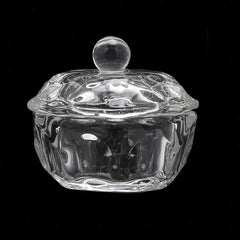 Clear Nail Art Dappen Dish With Lid Crystal Cup Glassware Tools