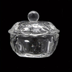 Clear Nail Art Dappen Dish With Lid Crystal Cup Glassware Tools