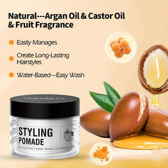 Strong Hold Hair Clay Wax with Long Lasting Fruit Fragrance