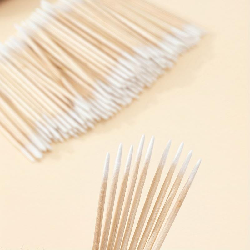 200 Double Head Microblading Cotton Swabs Disposable Precision Wood Sticks