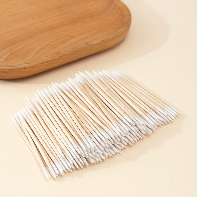 200 Double Head Microblading Cotton Swabs Disposable Precision Wood Sticks