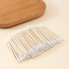 200 Double Head Microblading Cotton Swabs Disposable Precision Wood Sticks