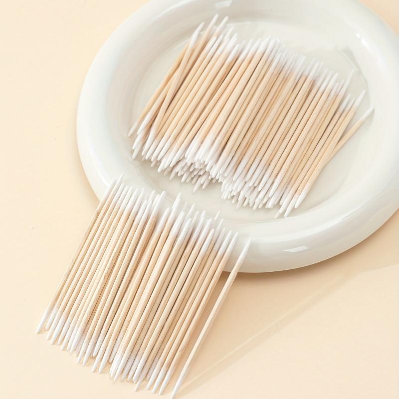 200 Double Head Microblading Cotton Swabs Disposable Precision Wood Sticks